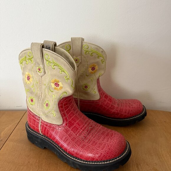 ariat fatbaby red cowboy boots - Picture 4 of 5
